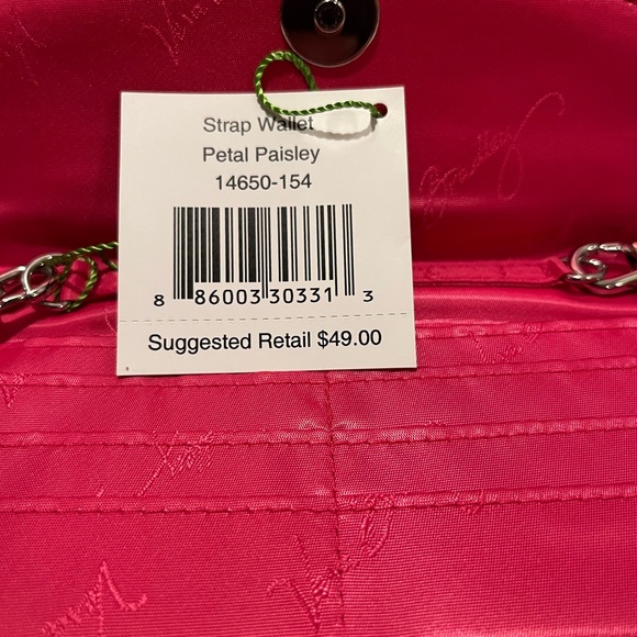 NWT Vera Bradley Strap Wallet Petal Paisley Quilted Wristlet - Picture 13 of 16